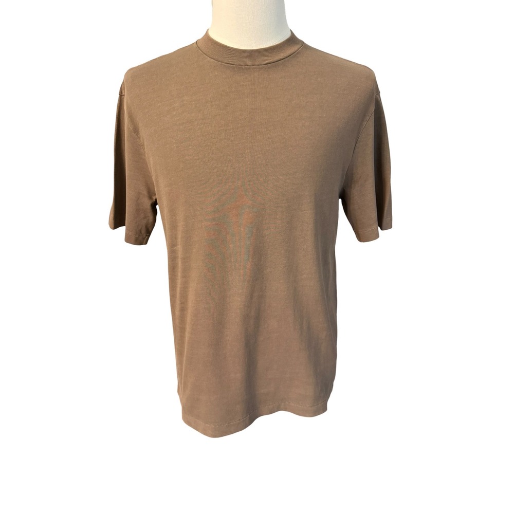 Madewell Mens Short Sleeve Crewneck Cotton T-Shirt Brown NS724 XS NEW